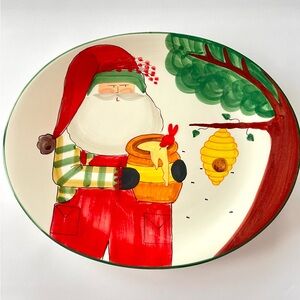 VIETRI OLD ST. NICK OVAL TRAY PLATTER BEEKEEPER BEES NWOT